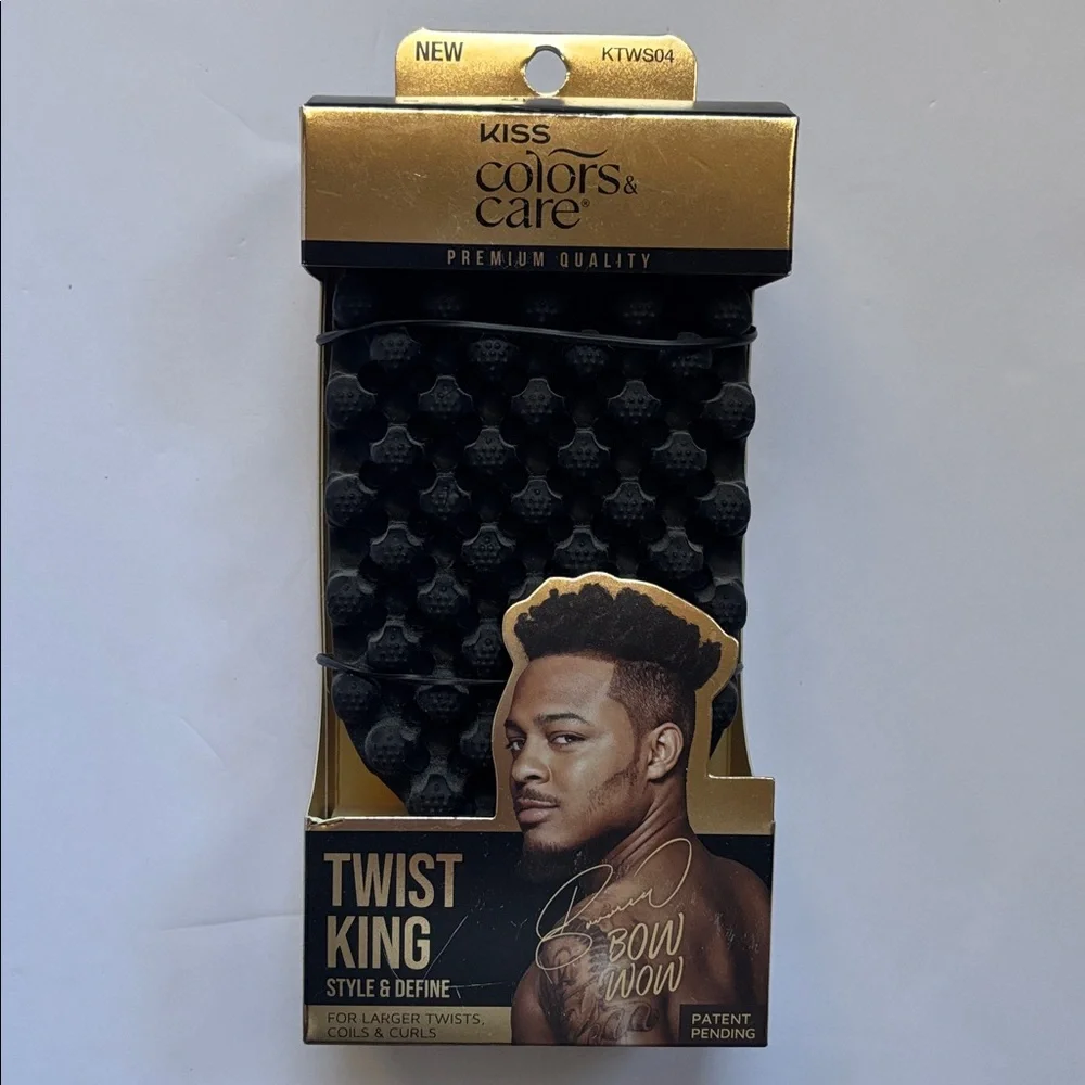 Kiss | Black TWIST KING Style & Define Twists Coils Curls Unisex Non-Slip NWT